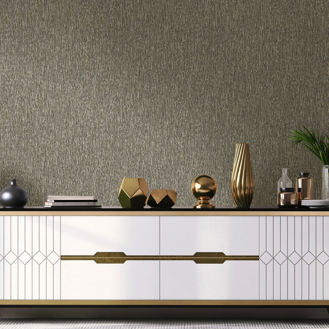 Dutch Wallcoverings Dutch Wallcoverings - FC Arabesque- Merino Charcoal - Vliesbehang - 10m x 53cm - 36385
