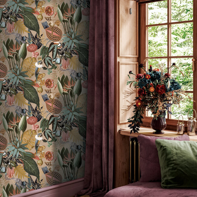 Dutch Wallcoverings Dutch Wallcoverings - FC Arboretum- Reverie Gold - Vliesbehang - 10m x 53cm - 91171