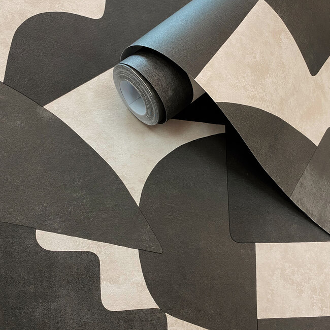 Dutch Wallcoverings Dutch Wallcoverings - FC Arboretum- Linnet Cream Charcoal - Vliesbehang - 10m x 53cm - 91711