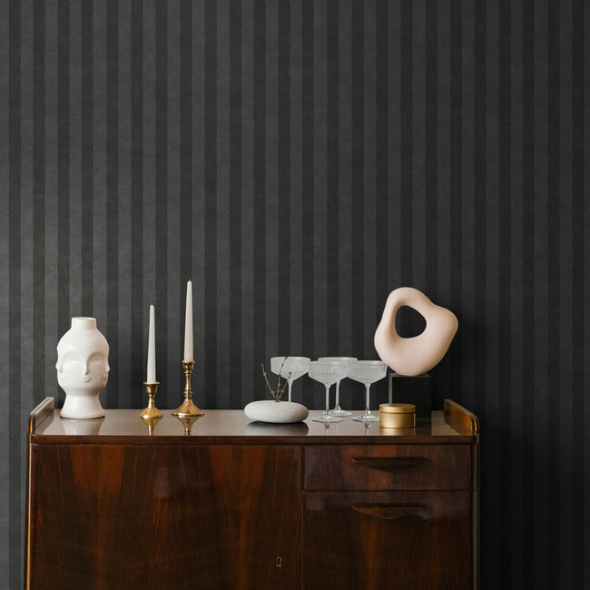 Dutch Wallcoverings Dutch Wallcoverings - FC Arboretum- Aquila Charcoal - Vliesbehang - 10m x 53cm - 91722