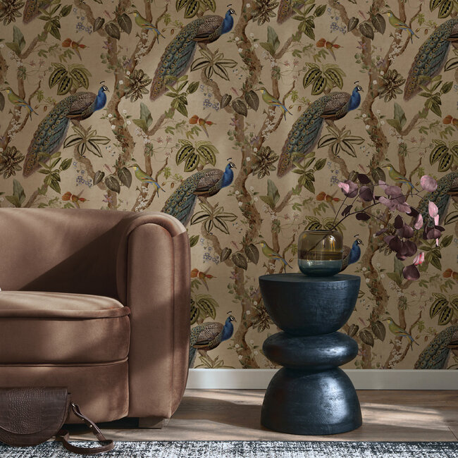 Dutch Wallcoverings Dutch Wallcoverings - FC Arboretum- Cassia Taupe - Vliesbehang - 10m x 53cm - 91740