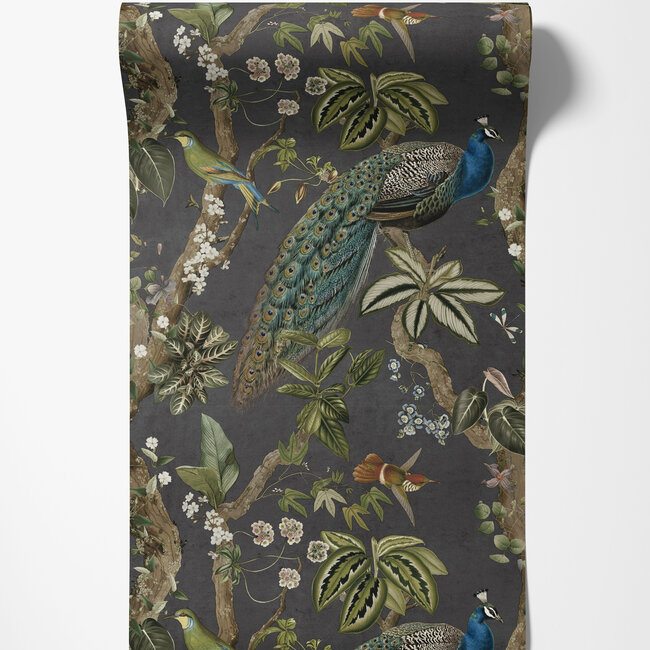 Dutch Wallcoverings Dutch Wallcoverings - FC Arboretum- Cassia Charcoal - Vliesbehang - 10m x 53cm - 91741