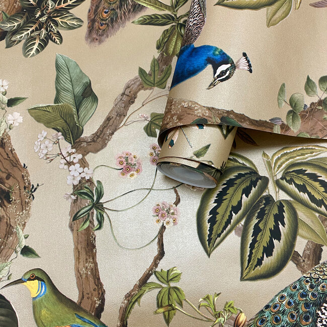Dutch Wallcoverings Dutch Wallcoverings - FC Arboretum- Cassia Gold - Vliesbehang - 10m x 53cm - 91744