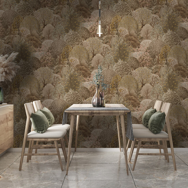 Dutch Wallcoverings Dutch Wallcoverings - FC Arboretum- Arboretum Neutral - Vliesbehang - 10m x 53cm - 91750