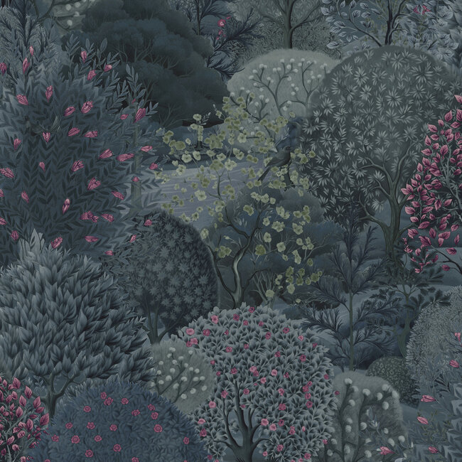 Dutch Wallcoverings Dutch Wallcoverings - FC Arboretum- Arboretum Navy Berry - Vliesbehang - 10m x 53cm - 91751