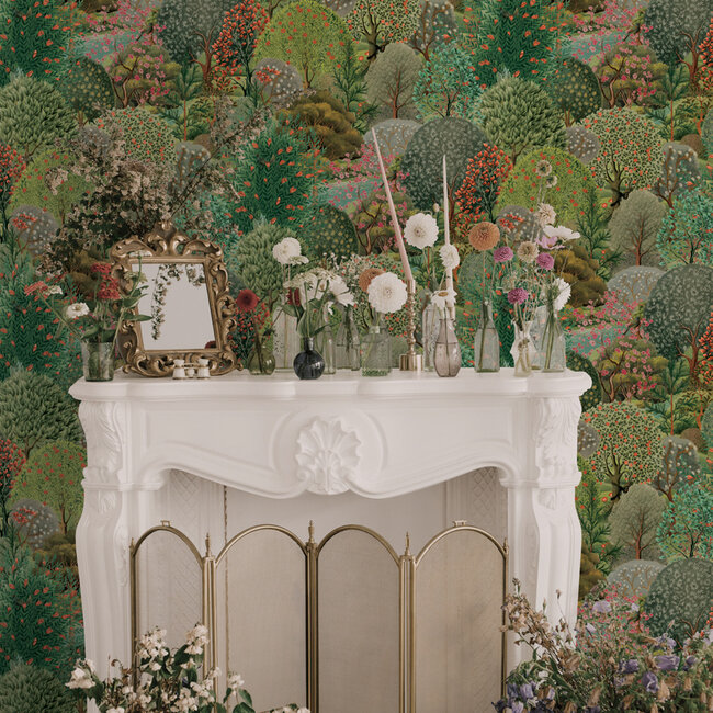 Dutch Wallcoverings Dutch Wallcoverings - FC Arboretum- Arboretum Green - Vliesbehang - 10m x 53cm - 91752