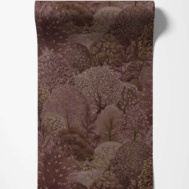 Dutch Wallcoverings Dutch Wallcoverings - FC Arboretum- Arboretum Berry - Vliesbehang - 10m x 53cm - 91753