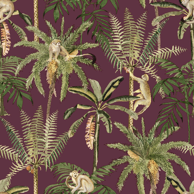 Dutch Wallcoverings Dutch Wallcoverings - FC Arboretum- Ateles Berry - Vliesbehang - 10m x 53cm - 91760