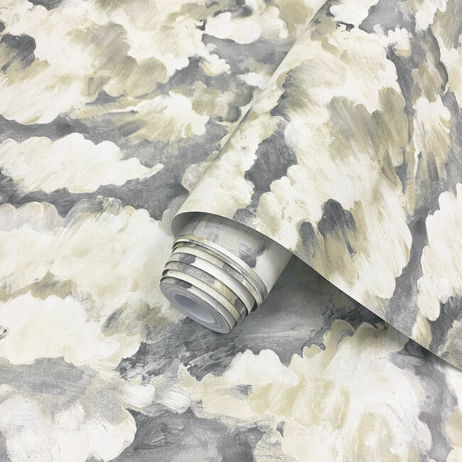 Dutch Wallcoverings Dutch Wallcoverings - FC Arboretum- Sora Charcoal - Vliesbehang - 10m x 53cm - 91773
