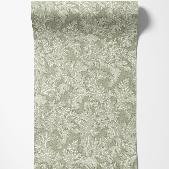Dutch Wallcoverings Dutch Wallcoverings - FC Arboretum- Forenza Sage - Vliesbehang - 10m x 53cm - 91783