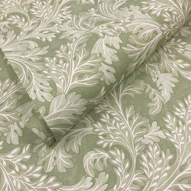 Dutch Wallcoverings Dutch Wallcoverings - FC Arboretum- Forenza Sage - Vliesbehang - 10m x 53cm - 91783