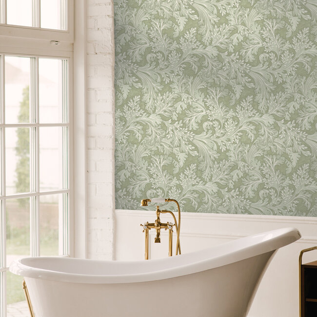 Dutch Wallcoverings Dutch Wallcoverings - FC Arboretum- Forenza Sage - Vliesbehang - 10m x 53cm - 91783