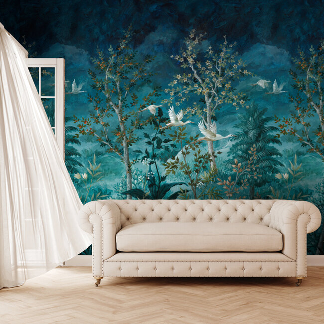 Dutch Wallcoverings Dutch Wallcoverings - FC Arboretum- mural Primavera Green - Vliesbehang - 210cm x 280cm - 99423