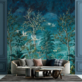 Dutch Wallcoverings Dutch Wallcoverings - FC Arboretum- mural Midnight Blue - 99424