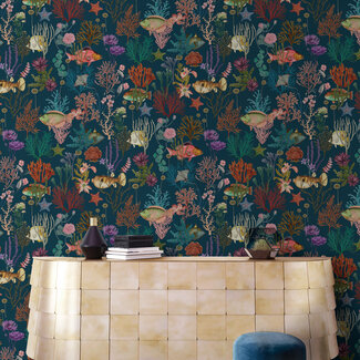 Dutch Wallcoverings Dutch Wallcoverings - FC Arboretum- Cora Navy - 99431