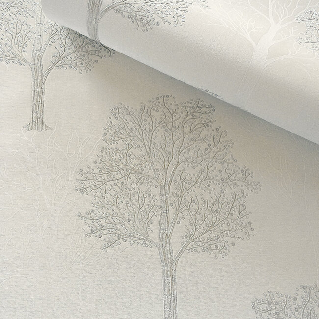 Dutch Wallcoverings Dutch Wallcoverings - FC Eleganza- Ornella Grey - Vinyl op papier - 10m x 53cm - 35253