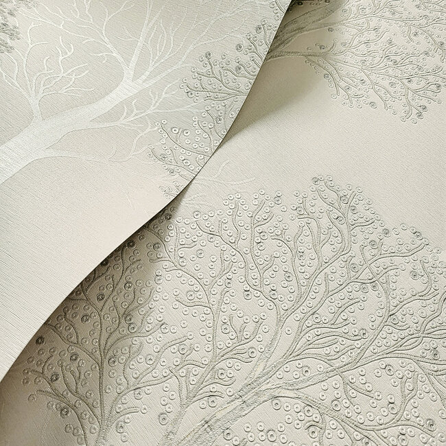 Dutch Wallcoverings Dutch Wallcoverings - FC Eleganza- Ornella Grey - Vinyl op papier - 10m x 53cm - 35253