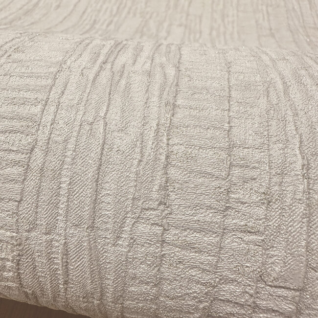 Dutch Wallcoverings Dutch Wallcoverings - FC Eleganza- Ornella Bark Cream - Vinyl op papier - 10m x 53cm - 35270