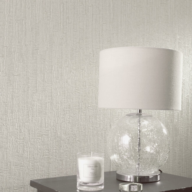 Dutch Wallcoverings Dutch Wallcoverings - FC Eleganza- Ornella Bark Grey - Vinyl op papier - 10m x 53cm - 35273