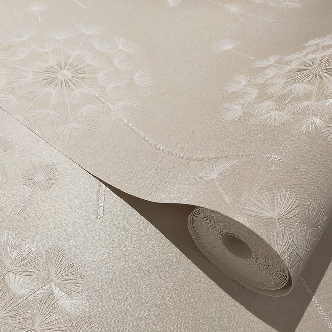 Dutch Wallcoverings Dutch Wallcoverings - FC Eleganza- Allora Cream - Vinyl op papier - 10m x 53cm - 36002