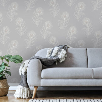 Dutch Wallcoverings Dutch Wallcoverings - FC Eleganza- Pavone Grey - 36241