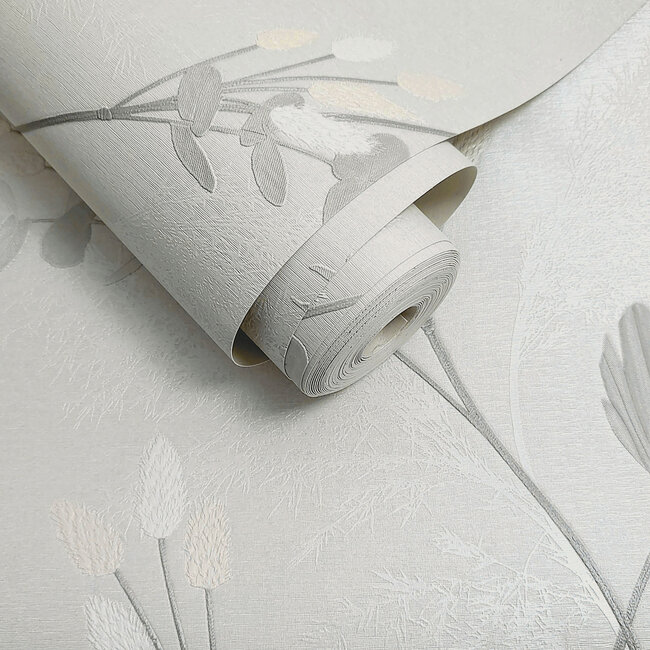 Dutch Wallcoverings Dutch Wallcoverings - FC Eleganza- Amarante Dove - Vinyl op papier - 10m x 53cm - 36250