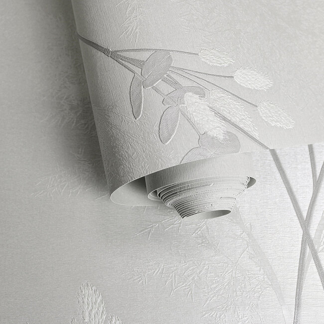 Dutch Wallcoverings Dutch Wallcoverings - FC Eleganza- Amarante Grey - Vinyl op papier - 10m x 53cm - 36251