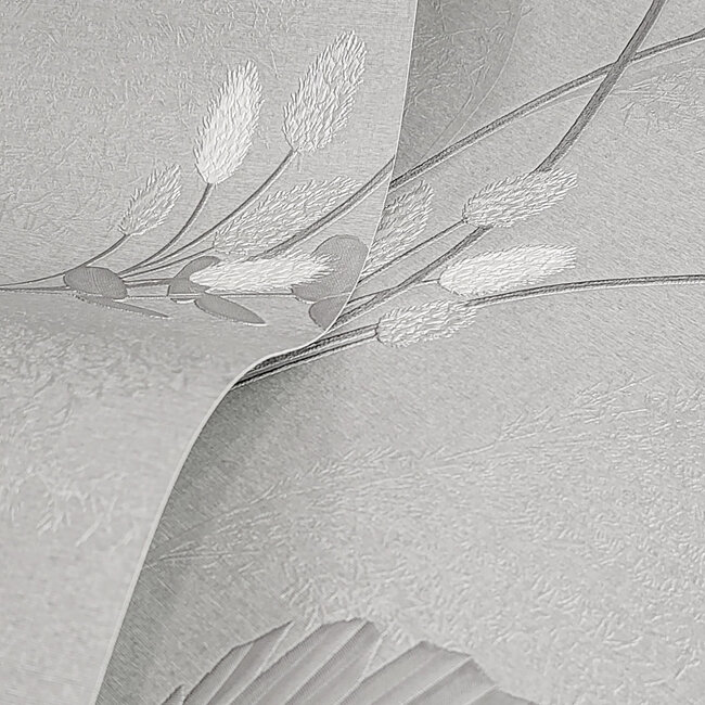 Dutch Wallcoverings Dutch Wallcoverings - FC Eleganza- Amarante Grey - Vinyl op papier - 10m x 53cm - 36251