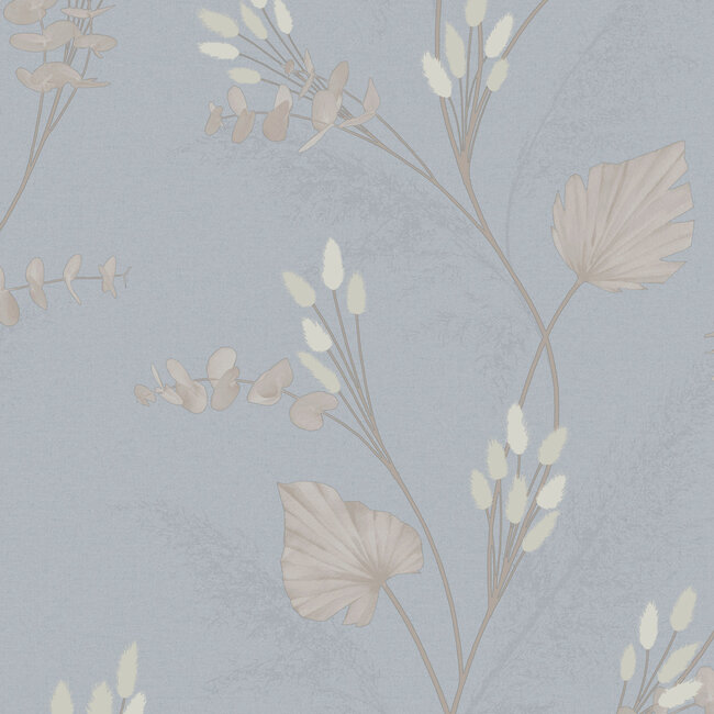 Dutch Wallcoverings Dutch Wallcoverings - FC Eleganza- Amarante Slate Blue - Vinyl op papier - 10m x 53cm - 36252