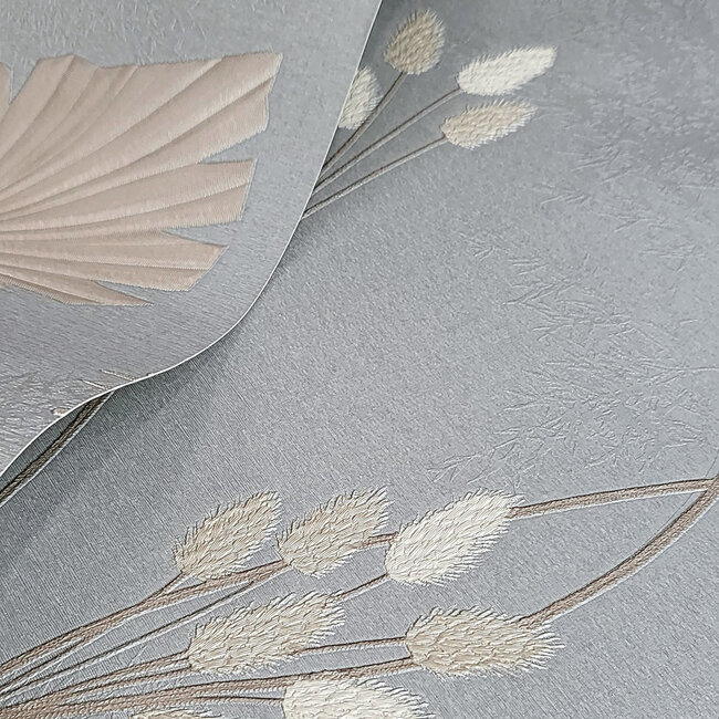 Dutch Wallcoverings Dutch Wallcoverings - FC Eleganza- Amarante Slate Blue - Vinyl op papier - 10m x 53cm - 36252