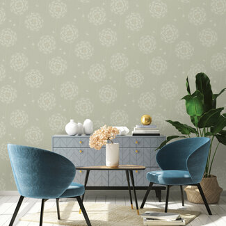 Dutch Wallcoverings Dutch Wallcoverings - FC Eleganza- Allora Sage - 36259