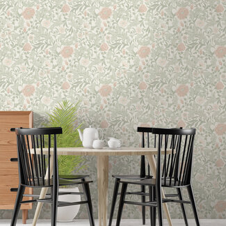 Dutch Wallcoverings Dutch Wallcoverings - FC Eleganza- Bilbury Sage Coral - 36301