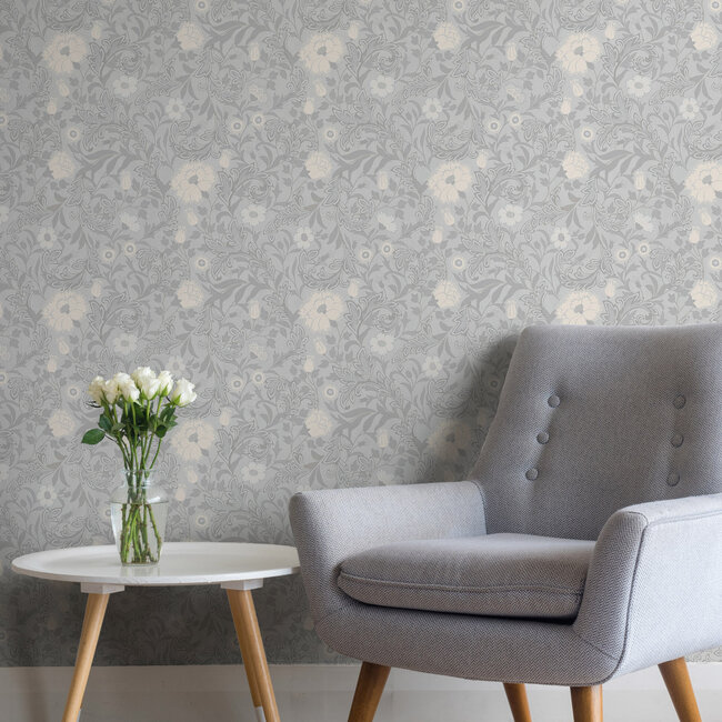 Dutch Wallcoverings Dutch Wallcoverings - FC Eleganza- Bilbury Blue - Vinyl op papier - 10m x 53cm - 36303