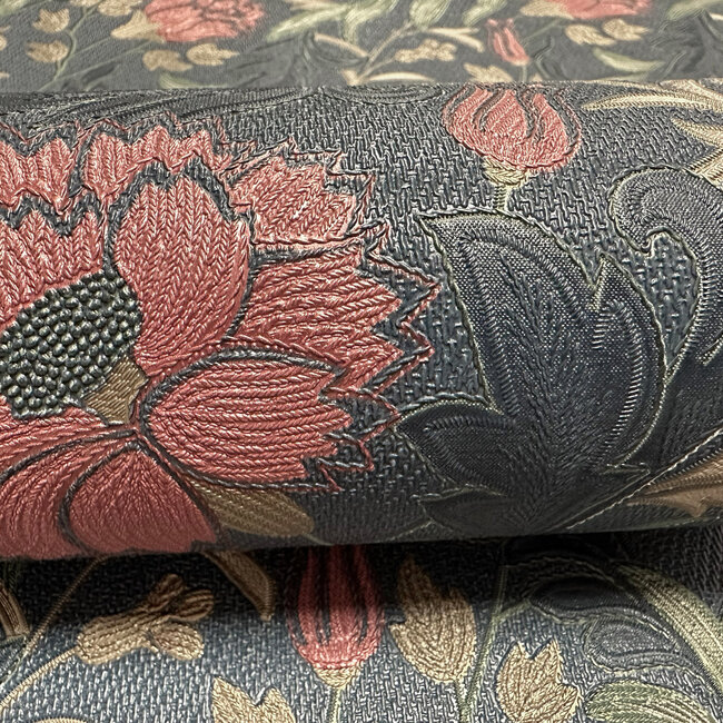 Dutch Wallcoverings Dutch Wallcoverings - FC Eleganza- Bilbury Navy - Vinyl op papier - 10m x 53cm - 36304