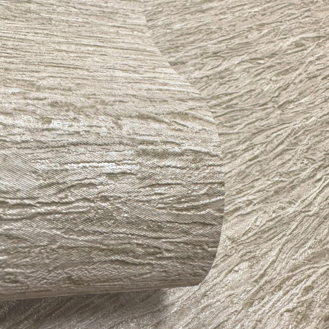 Dutch Wallcoverings Dutch Wallcoverings - FC Eleganza- Ondulato Beige - Vinyl op papier - 10m x 53cm - 36391