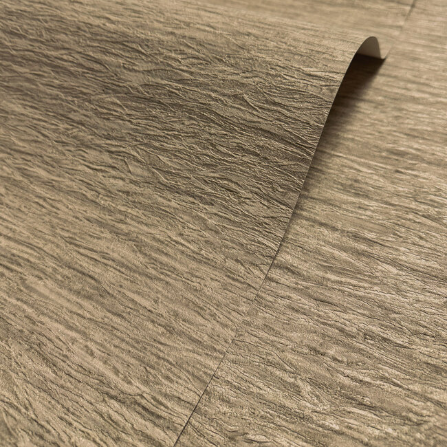 Dutch Wallcoverings Dutch Wallcoverings - FC Eleganza- Ondulato Taupe  - Vinyl op papier - 10m x 53cm - 36392