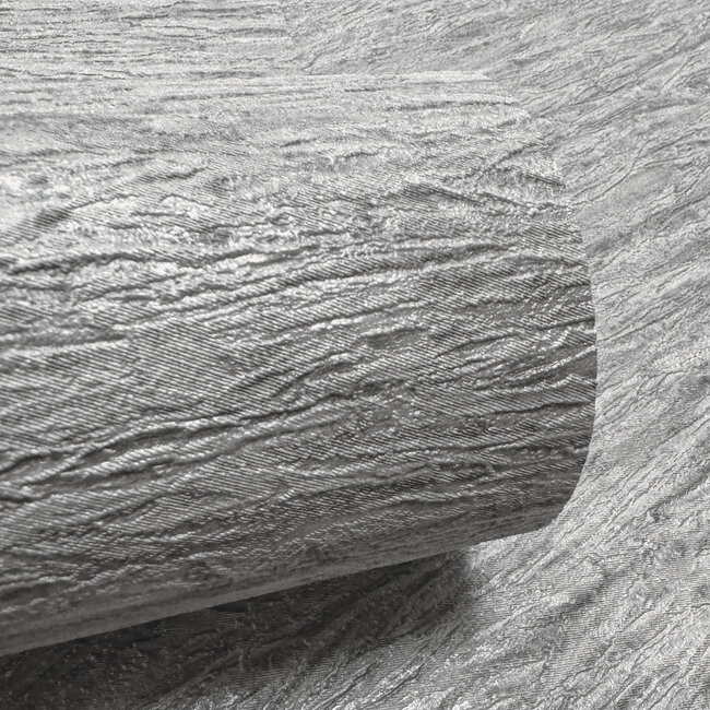 Dutch Wallcoverings Dutch Wallcoverings - FC Eleganza- Ondulato Grey - Vinyl op papier - 10m x 53cm - 36395