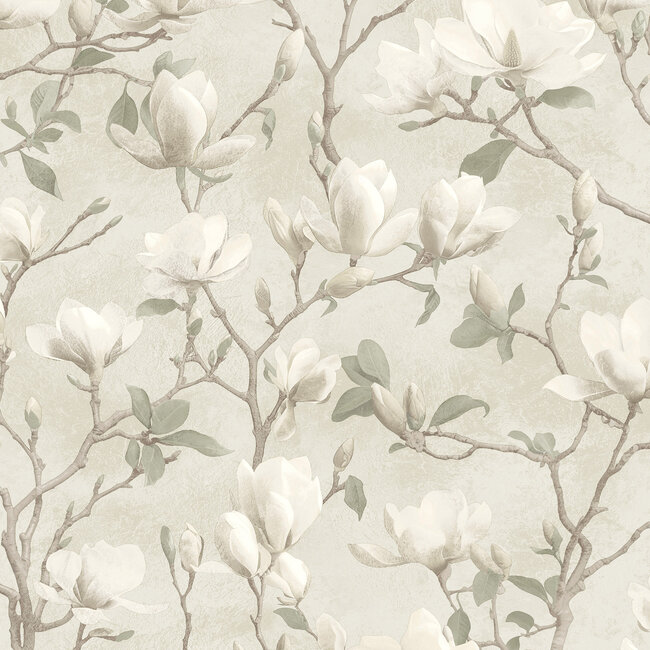 Dutch Wallcoverings Dutch Wallcoverings - FC Eleganza- Petalina Cream - Vinyl op papier - 10m x 53cm - 36402