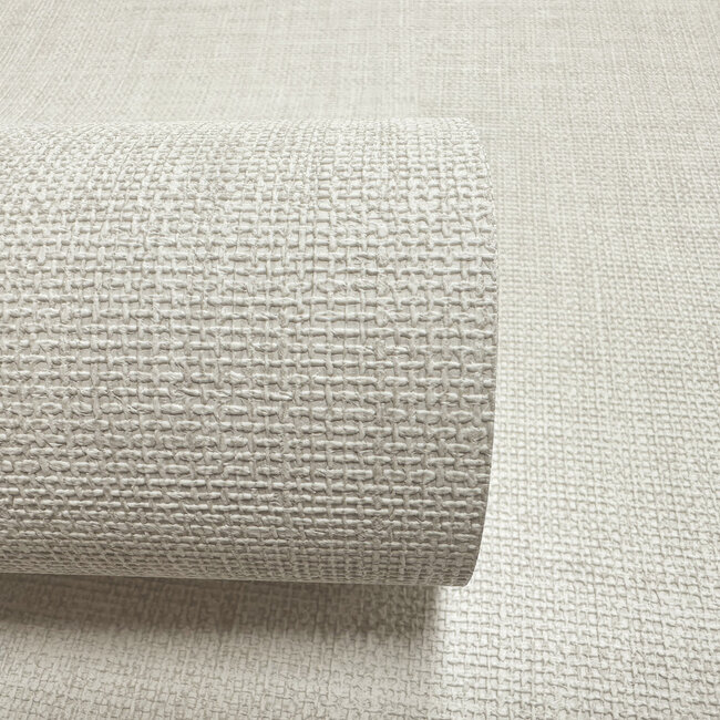 Dutch Wallcoverings Dutch Wallcoverings - FC Eleganza- Tessuto Plain Dove   - Vinyl op papier - 10m x 53cm - 36411
