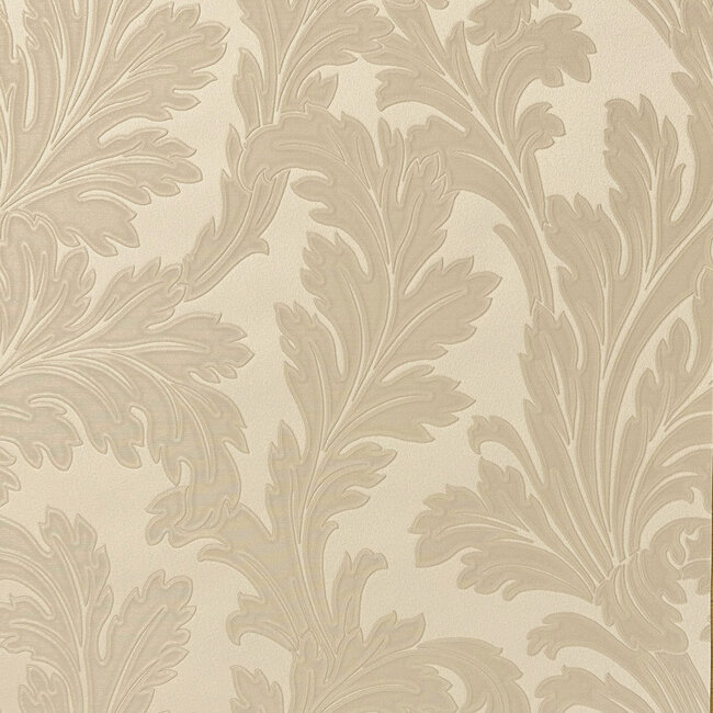 Dutch Wallcoverings Dutch Wallcoverings - FC Eleganza- Acanthus Beige - Vinyl op papier - 10m x 53cm - 36431