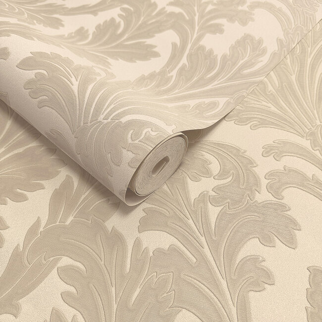 Dutch Wallcoverings Dutch Wallcoverings - FC Eleganza- Acanthus Beige - Vinyl op papier - 10m x 53cm - 36431