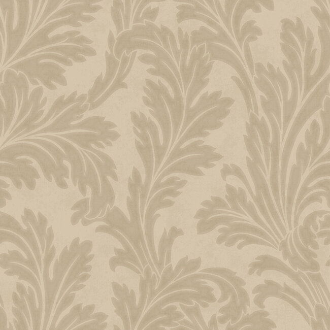 Dutch Wallcoverings Dutch Wallcoverings - FC Eleganza- Acanthus Taupe - Vinyl op papier - 10m x 53cm - 36432