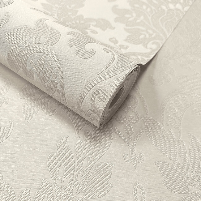Dutch Wallcoverings Dutch Wallcoverings - FC Eleganza- Clara Dove - Vinyl op papier - 10m x 53cm - 36440