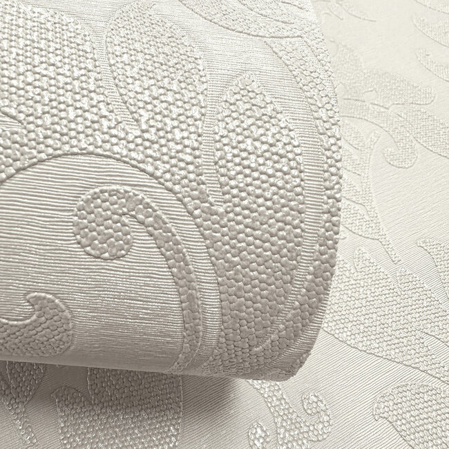 Dutch Wallcoverings Dutch Wallcoverings - FC Eleganza- Clara Dove - Vinyl op papier - 10m x 53cm - 36440