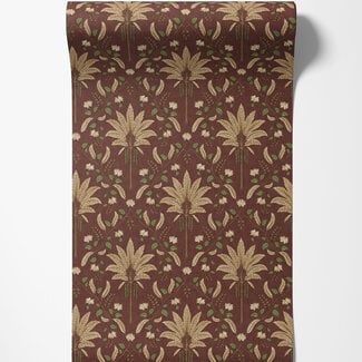 Dutch Wallcoverings Dutch Wallcoverings - FC Journey to the East - Ariara Maroon - 91792