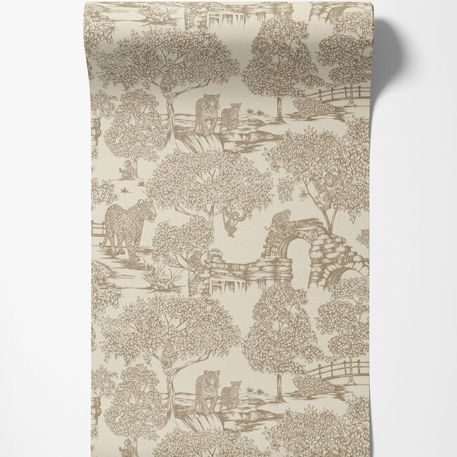 Dutch Wallcoverings Dutch Wallcoverings - FC Journey to the East - Samar Neutral - Vliesbehang - 10m x 53cm - 91810