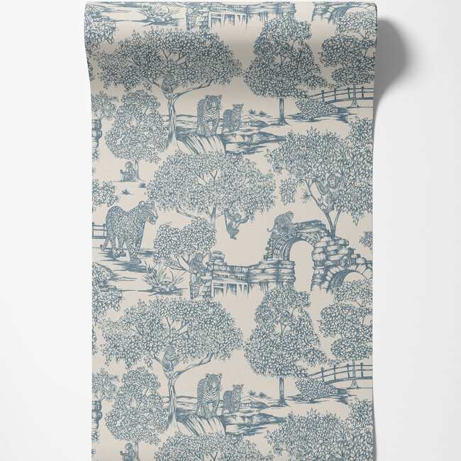 Dutch Wallcoverings Dutch Wallcoverings - FC Journey to the East - Samar Light Blue - Vliesbehang - 10m x 53cm - 91812