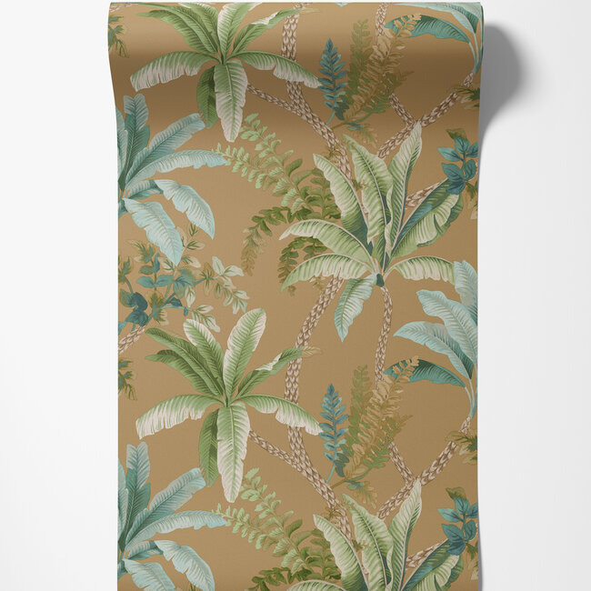 Dutch Wallcoverings Dutch Wallcoverings - FC Journey to the East - Saranda Gold - Vliesbehang - 10m x 53cm - 91822