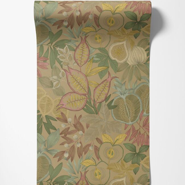 Dutch Wallcoverings Dutch Wallcoverings - FC Journey to the East - Nagano Gold - Vliesbehang - 10m x 53cm - 91842