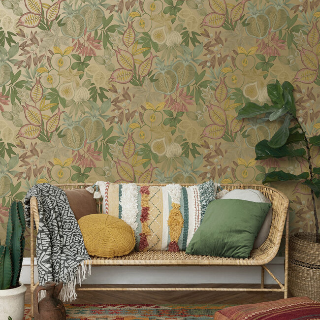 Dutch Wallcoverings Dutch Wallcoverings - FC Journey to the East - Nagano Gold - Vliesbehang - 10m x 53cm - 91842